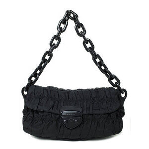 Prada Tessuto Gaufre chain shoulder bag black